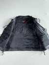 Vintage Euro Stars Harley Davidson Patch Lace-Up Leather Biker Vest (XL)