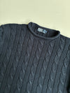 Polo Ralph Lauren Classic Cable-Knit Black Crewneck Sweater(2XL/3XL)