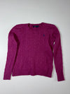 Polo Ralph Lauren | Cable Knit Sweater Magenta | (XXS)