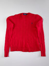 Polo Ralph Lauren Cable Knit Crewneck Sweater – Classic Red (S)