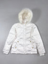 Vintage Edwin Something White Fur Hood Puffer Jacket Women’s (S)