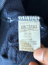 Onirrai Navy Japanese Embroidered Zip Hoodie (L)