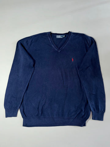 Polo by Ralph Lauren V-Neck Cotton Sweater (XL)