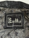 Vintage Exceed Black Leather Bomber Jacket (2XL)