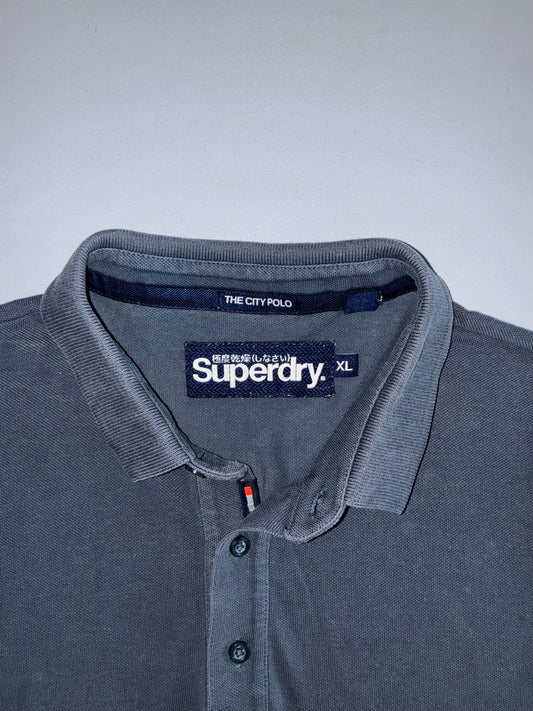 Superdry “The City Polo” (Charcoal) (L)