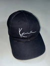 Karl Kani Black Cap – White Signature Logo Embroidery (Adjustable)