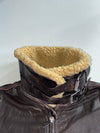 Ralph Lauren Made in Italy Shearling Collar Leather Flight Jacket (M)