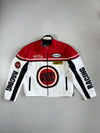 Vintage  Y2K Moto Racing Jacket “Limited Edition” Patch White Red Colourblock (L)