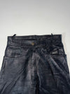 Vintage MaCadam Black Leather Straight Leg Pants (W:24) (L:40)