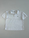 Vintage 80s Chemise Lacoste Made in France Piqué Polo – White (L)