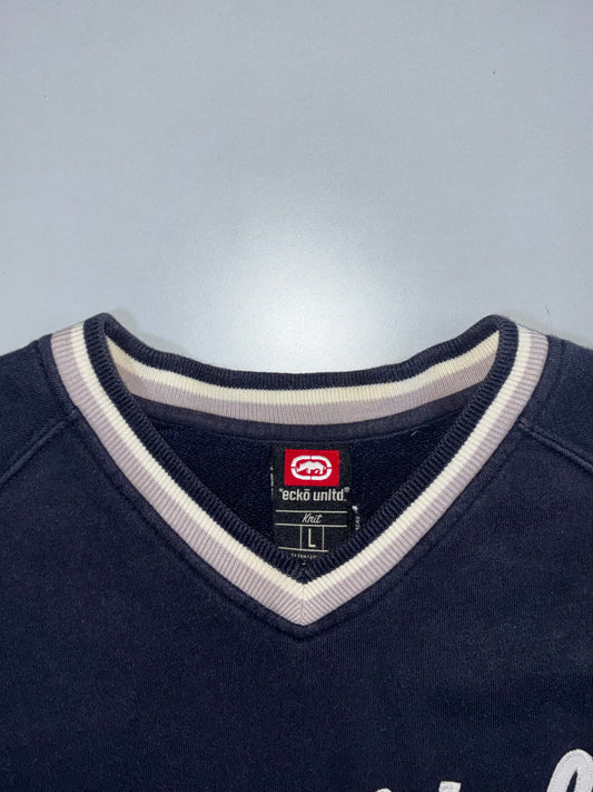 Ecko Unltd | World Famous Rhino V-Neck Long Sleeve Navy | (XL)