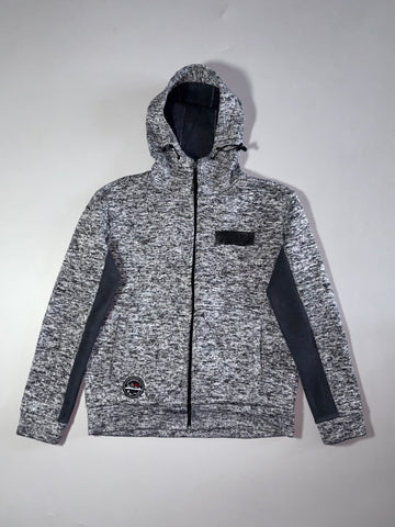 Bang Bang Jeans Grey Knit Fleece Zip Hoodie – (L)
