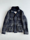 Abercrombie & Fitch “Lake Harris” Navy & Grey Plaid Wool Field Jacket Heavy( S )