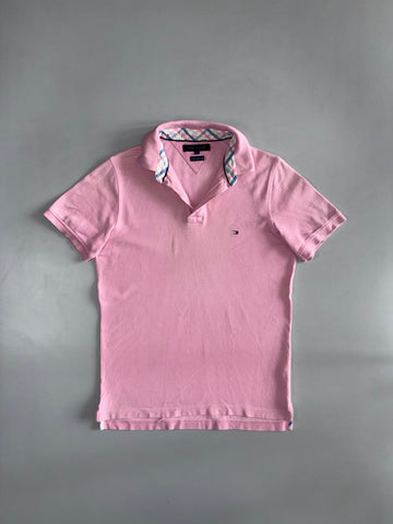 Tommy Hilfiger | Plaid Collar Piqué Polo | Bubblegum Pink (M)