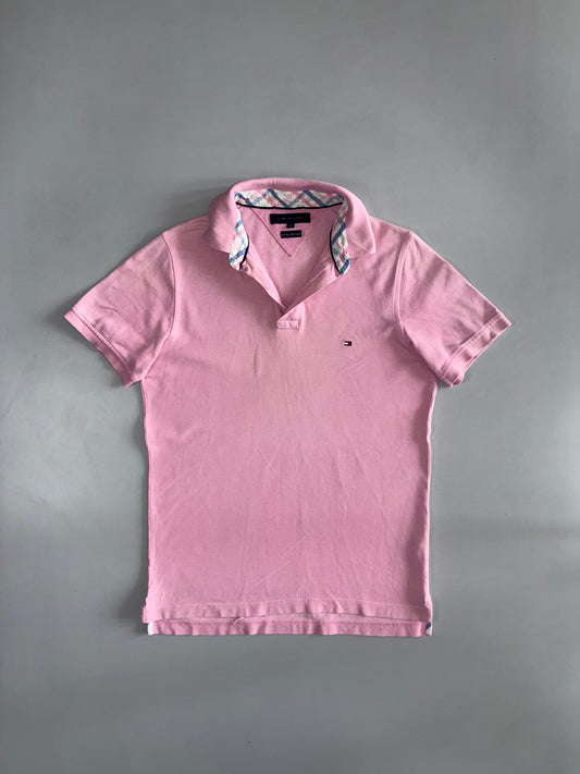 Tommy Hilfiger | Plaid Collar Piqué Polo | Bubblegum Pink (M)