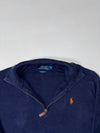 Polo Ralph Lauren Quarter-Zip Sweater – Navy, Pima Cotton (L)