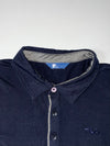 Vintage Fila Navy Blue Long Sleeve Polo Shirt (L)