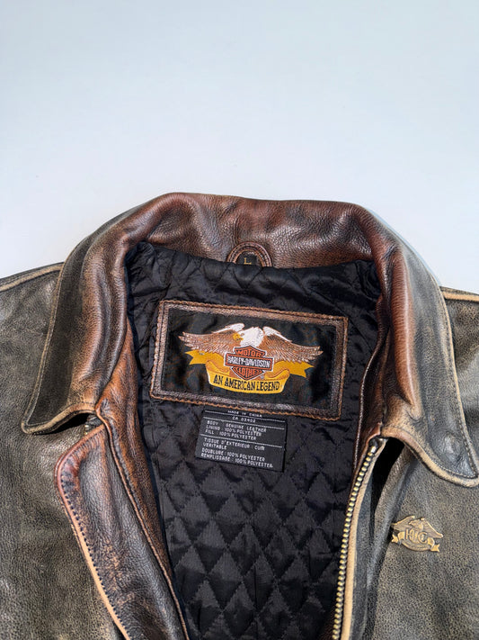 Harley-Davidson | Genuine Leather Jacket Harley Owners Group Club Piece An American Legend Size (L/XL)