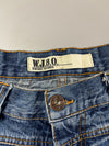 Y2K W.J8.0 Vintage Fatigues Zip Pocket Baggy Jeans – Blue (W:34) (L:43.5)