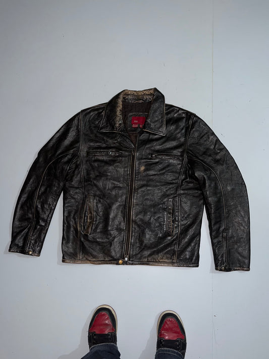 ZARA Original Leather Jacket (L/XL)