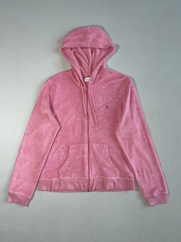 Y2K Tommy Hilfiger Swim Terry Towelling Zip-Up Hoodie (Women’s )(M)