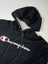 Champion Black Script Logo Hoodie (XL)