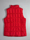 GAP Red Quilted Puffer Vest with Orange Lining (S)