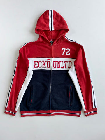Y2K Ecko Unltd ‘72’ Red Navy Colorblock Zip Hoodie (Xl)