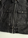 Vintage 90s Harley-Davidson Genuine Leather Studded Biker Jacket  Pyramid Studs, Belted Waist (L)