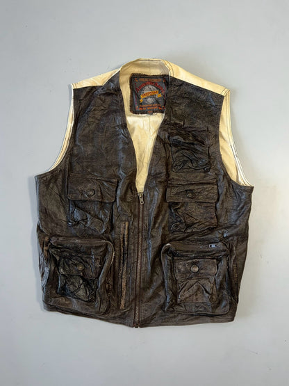 !                                                                                Adventure bond Original Half Leather Jacket (L)