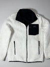 Adidas Reversible White Sherpa Fleece & Black Full-Zip Jacket (S)