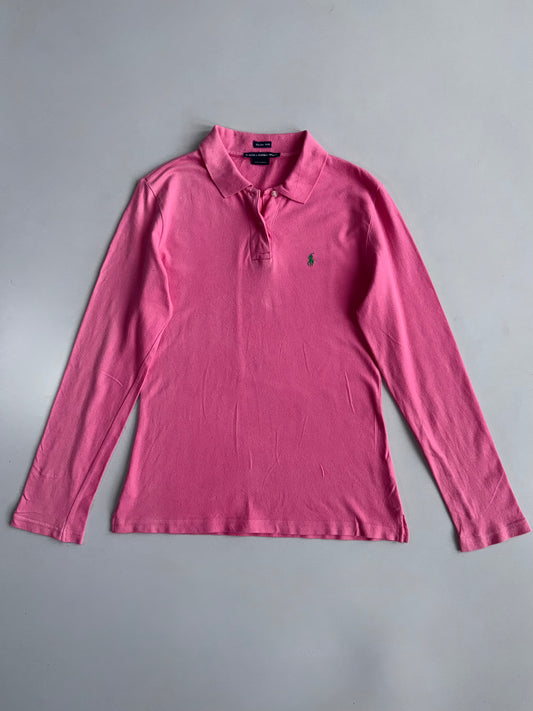Ralph Lauren Sport Pink Long Sleeve Polo Women's (S)