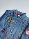 Vintage Coldwater Creek Embroidered Patchwork Denim Jacket women’s (XL)