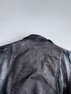 Vintage Premium Genuine Oversized Leather Jacket With Detachable Arm (S/M)