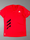 Adidas | AeroReady 3-Stripe Running Tee Red (M)
