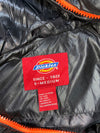 Dickies Black Hooded Puffer Vest – Orange Zip (M)