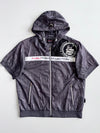 FUBU The Collection Grey Short Sleeve Hooded Windbreaker (XL)