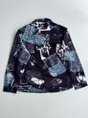 Pushanoishui | Black Newspaper Print Shirt (M)