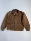 ZThe Heritage Vintage Marlboro Classics Hard Cotton Canvas  Leather Collar  Work Jacket (RARE) (L/XL)