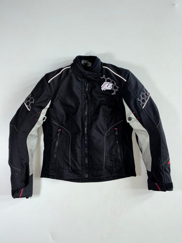 Probiker Women’s Black & Grey Textile Motorcycle Jacket Paded (XS)