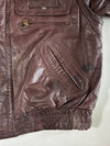 Vintage Premium Original Bomber (Detechable Arms) Leather Jacket (2XL)