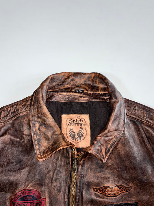 Spirit Motors Pure Leather Racing Jacket (2Xl)