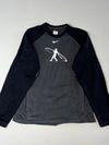 Nike Therma-FIT Graphic Raglan Performance Sweatshirt – Black/Grey (XL)