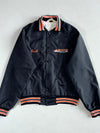 Vintage 80s Don Alleson Athletic Satin Varsity Jacket – Bulkmatic Transport Trucker – Made in USA (M/L)