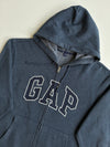 Gap Heather Navy Arch Logo Zip-Up Hoodie (XL)