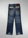 Stockton Heavy Wash Distressed Straight Leg Denim Jeans (W:36) (L:46)