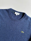 Lacoste Navy Melange Crew Neck Wool Sweater – Regular Fit (M)