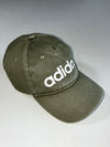 Adidas Linear Logo Olive Green Cotton Cap (Adjustable)