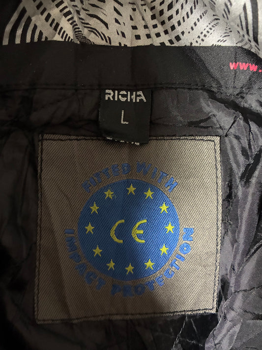Richa Black Textile Motorcycle Riding Pants knee padded (W:33) (L:44)