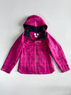 Columbia Pink Plaid Hooded Jacket (S)